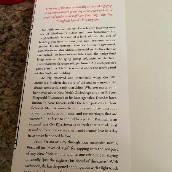 One Fifth Avenue Book by Candace Bushnell - Picture 2 of 5